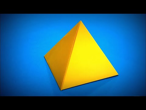 🔺🔺 როგორ გავაკეთოთ ქაღალდის პირამიდა - ორიგამი / Origami - Pyramid / Оригами - Пирамида 🔺🔺